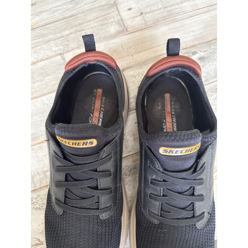 Skechers Mens 16999 Black Mesh Memory Foam Sneakers Size 13 Low Top Shoes - Picture 6 of 8